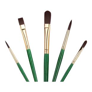 温莎牛顿进阶画家专用丙烯高弹尼龙画笔圆头短平头榛形长杆油画水粉颜料用手绘美术绘画学生用初学者勾线套装