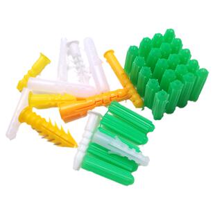 紧普泰莱 塑胶膨胀胶塞 塑料膨胀管小黄鱼涨塞带刺M5M6M8