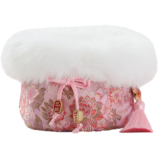 云锦兔绒手炉布袋防烫延长暖手时间暖手炉取暖棉布套汤婆子套收纳