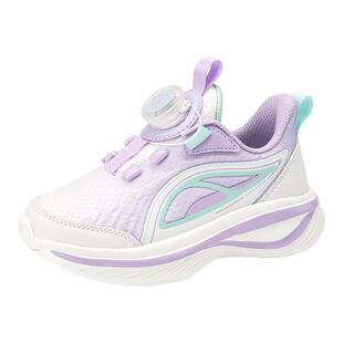 巴布豆童鞋2025年春季新款篮球鞋男童女童旋钮轻便户外儿童运动鞋