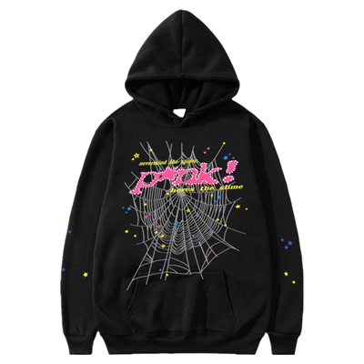 Printed casual loose drawstring hoodie印花休闲宽松抽绳卫衣男