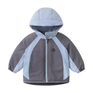 右欧儿童加绒加厚棉服防水外套户外冬季新款童装男童女童保暖棉衣