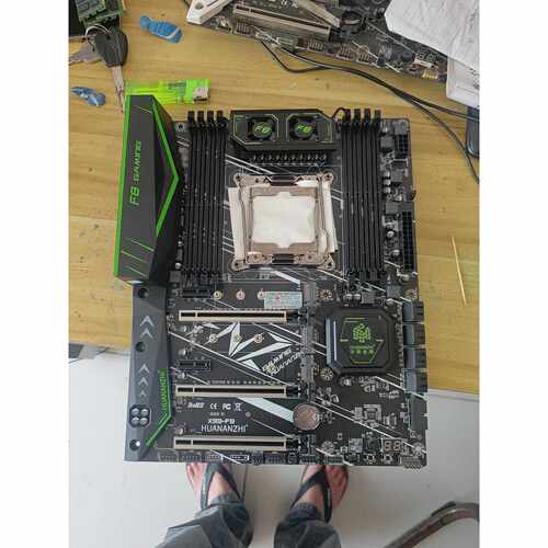 溢价-华南X99F8主板品成色还可以有点使用痕迹功能
