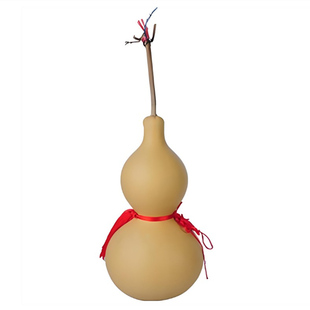 天然葫芦摆件门对门五帝钱挂件文玩客厅大号带龙头的真木开口葫芦