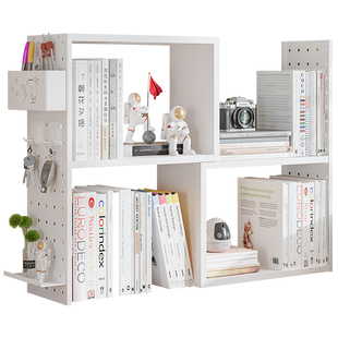 可伸缩书立架阅读架读书支架看书架桌面书本收纳盒学生儿童金属洞洞板置物架子桌上放书绘本神器书桌挡板书档