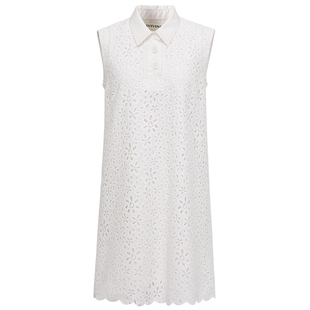 IIIVIVINIKO2025春新款无袖复古蕾丝衬衫连衣裙女B510605176B