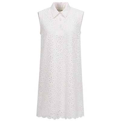 IIIVIVINIKO2025春新款无袖复古蕾丝衬衫连衣裙女B510605176B