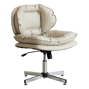 白贝办公椅奶油风家用人体工学椅子舒服久坐高级感可升降书房转椅