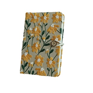 A6布艺便捷记事本A5简约文艺小清新少女心日记本日手账本子空白本