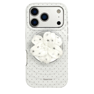 kaia 简约ins波点百合花星星适用苹果17promax手机壳iphone16pro新款17女14pro磁吸支架15pro全包防摔手机套