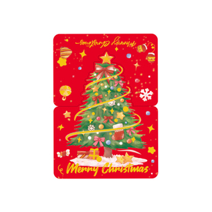 圣诞贺卡英文烫金3d立体圣诞树装饰小卡片高级感2025新款感恩祝福卡可手写Merry Christmas礼物明信片贺卡片