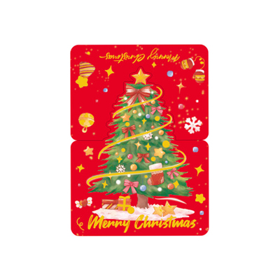 圣诞贺卡英文烫金3d立体儿童卡片