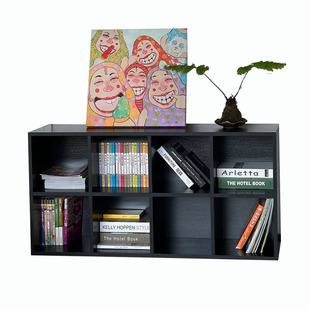 定制木柜黑色书柜书架展示柜格子柜夹缝柜子储物柜置物柜尺寸定做