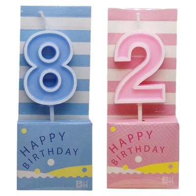 糖果色数字生日蛋糕儿童结婚蜡烛