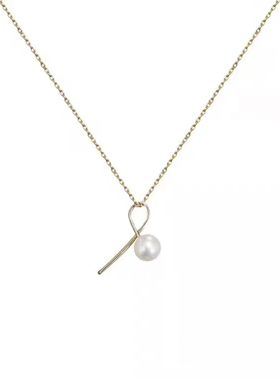 氛围感水滴珍珠项链女纯银高级感