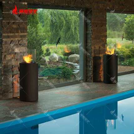 户外景观燃气酒精取暖真火炉民宿酒店装饰篝火炉花园庭院户外火坑