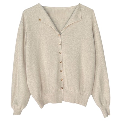 神仙质感！安迪绒小翻领设计开衫