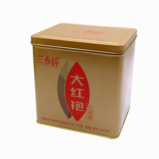 兰香嵉大红袍茶叶礼盒装铁罐 乌龙茶武夷岩茶水金龟一级500克包邮