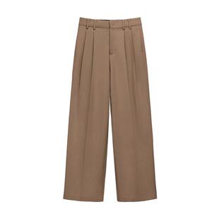 蕉内非常裤505Relax女士阔腿长裤西装裤子黑色休闲裤宽松女裤