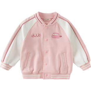 戴维贝拉儿童棒球服外套2026春装新款男女童夹克宝宝休闲运动上衣