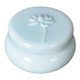 陶瓷胭脂粉底盒密封罐 美妆乳液盒药膏方香粉药丸沉香扁平茶叶罐