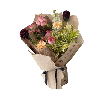 ins手撕纸复古纸东巴纸高级感艺术纸花束礼品包装纸鲜花包装纸diy