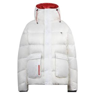 Tittallon体拓羽绒服女 户外防水短款保暖鹅绒服双面穿防寒服男