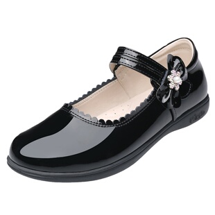 儿童皮鞋黑色真皮2025春季新款软底中大童学生校鞋女童演出公主鞋