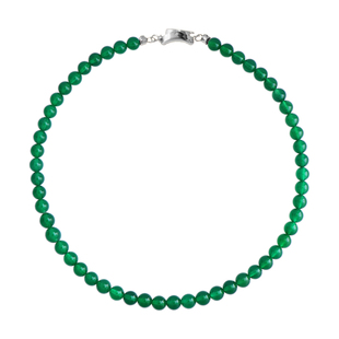 天然绿色玛瑙玉髓串珠项链女款碧玉石珠子翡翠新中式锁骨颈链配饰