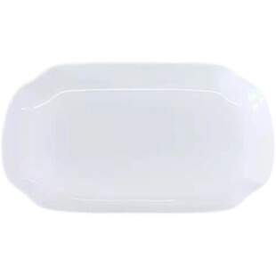 唐山产45骨粉纯白骨质瓷长方形深盘 蒸鱼鱼盘 菜盘创意个性盘