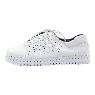 36码德国CAPRICE凯蝴蝶女鞋春夏时尚镂空解压鞋垫休闲小白鞋23550