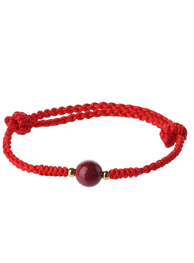 本命年朱砂红绳手链编织绳手饰