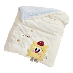 婧麒婴儿盖毯秋冬加厚羊羔绒宝宝被子a类儿童专用毛毯小盖被棉被