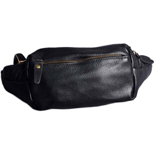 男士户外复古疯马潮包真皮胸包多功能单肩包大容量头层牛皮斜挎包