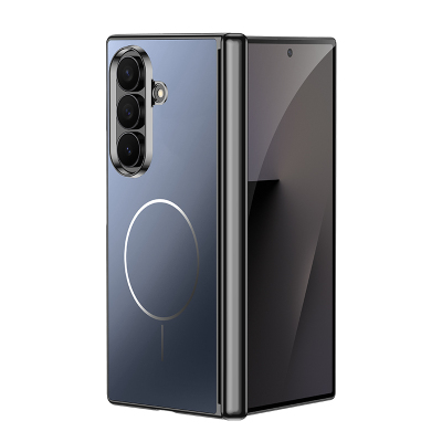 双中轴电镀磨砂适用于三星GalaxyZFold7手机壳折叠屏zfold7亲肤后壳SamsungZFold6磁吸铰链套超薄防摔高级zf5