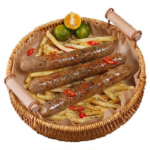 德式图林根纯肉香肠1.4kg德国罗勒叶热狗早餐肠肠商用热狗肠芝士