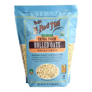 Bob's Red Mill鲍勃红磨坊特厚燕麦片滚压纯快煮营养早餐麦片907g