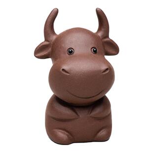 JOJO'S L. PD.紫泉涧.紫砂茶宠牛小摆件十二生肖卡通 | 弹拨