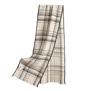 AiurtRuutti意式羊脂温润 小香风花呢缩绒针织纯山羊绒围巾披肩女