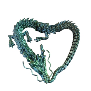 桌面摆件可活动关节神龙中国龙烛龙玩具3D模型汽车仪表台家居摆件