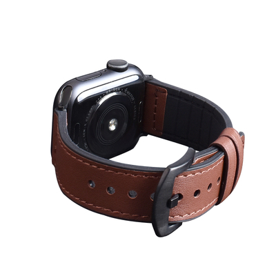 适用iWatch手表带官方真皮质硅胶