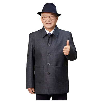 翻领纽扣夹克春秋装大口袋