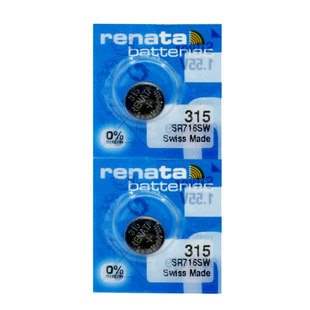 Renata瑞士315手表电池SR716SW适用斯沃琪超薄依波路格雅Geya卡地亚石英雷达女浪琴l4.259飞亚达原装纽扣电池