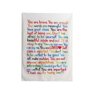 现代简约励志英文积极箴言背景布学校教室墙面装饰挂布宿舍墙布