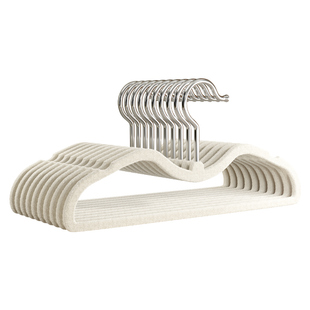 短颈脖子植绒衣架家用衣柜挂衣无痕防滑整理师专用晾衣服架子衣撑