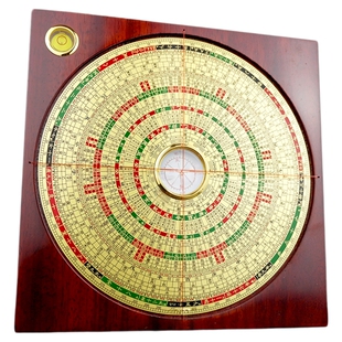 经典传承专业推荐红木罗盘材质加厚全铜强磁三元三合综合盘带包装