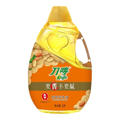 刀唛/Knife花生油5L瓶装物理压榨家用食用植物油