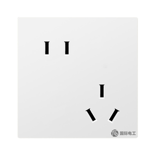 大功率16A斜五孔插座86型家用暗装二三插错位5孔空调热水器插面板