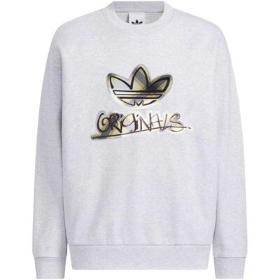 滔搏adidas阿迪达斯三叶草男子宽松休闲套头衫圆领卫衣KC0117