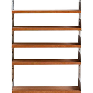 无即所有铝架壁挂模块系统墙面金属实木层板挂墙置物架开放收纳架